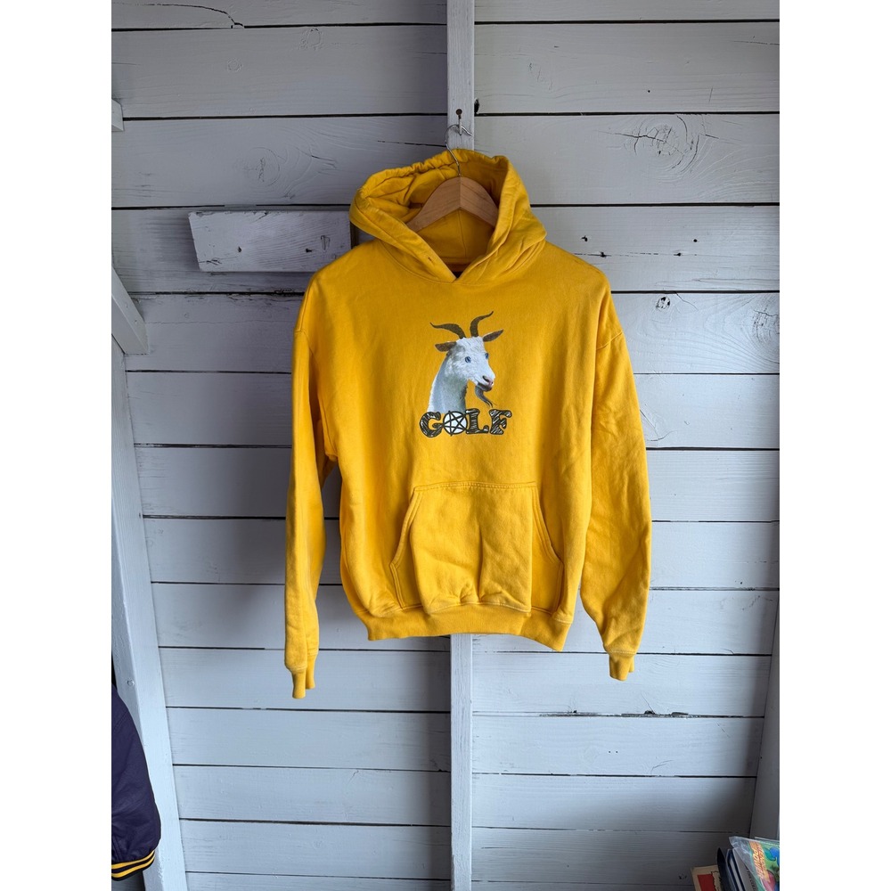 Golf Wang Goat Hoodie Yellow Mens Small Tyler The Creator Streetwear Sweatshirt